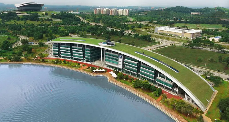 Aerial view of a university campus in Malaysia