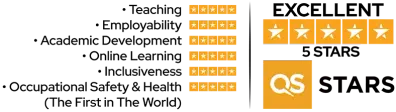 MAHSA University’ning QS Stars «Excellent, 5 Stars» belgisi: Teaching, Employability, Academic Development, Online Learning, Inclusiveness